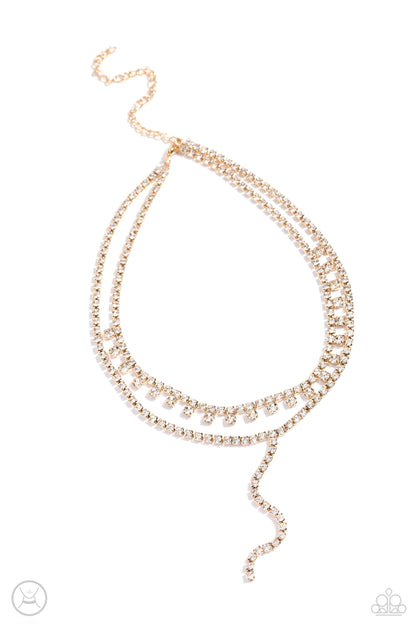 Champagne Night - gold - Paparazzi necklace