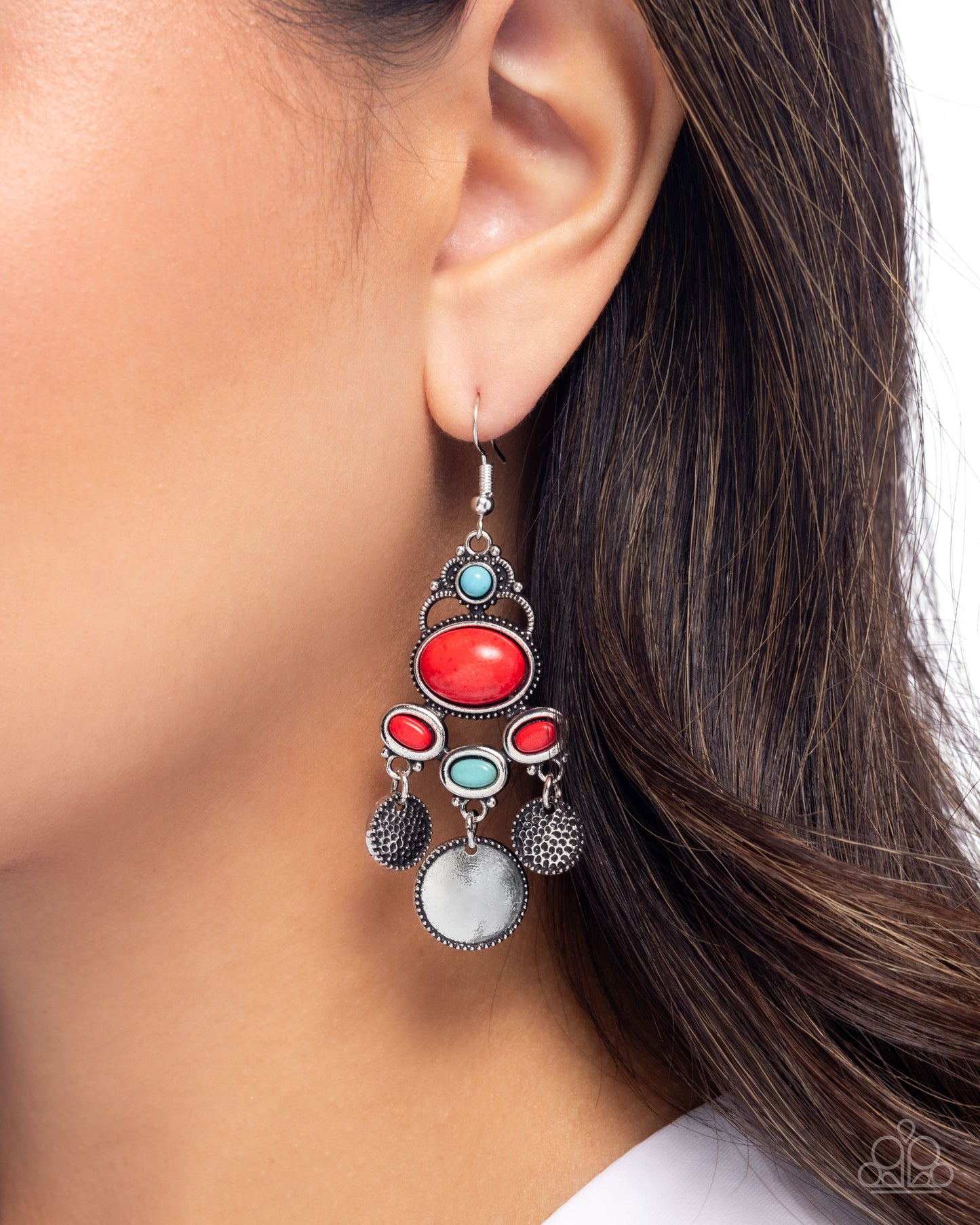 Chandelier Candor - red - Paparazzi earrings