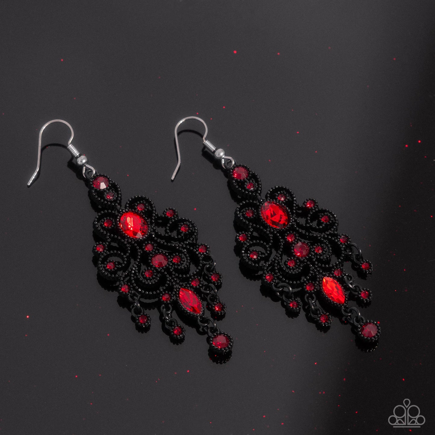 Chandelier Celebration - red - Paparazzi earrings