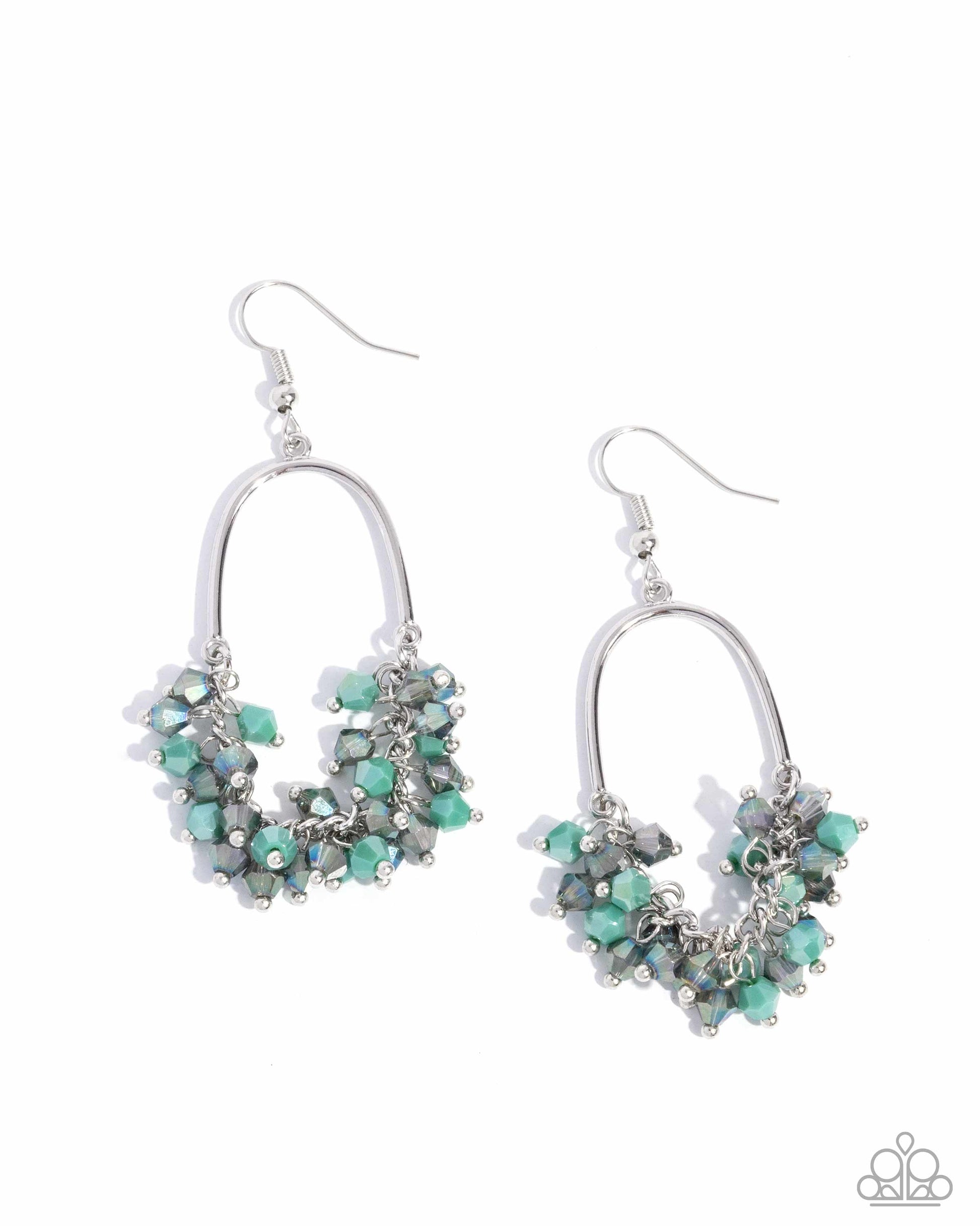 Chandelier Check - green - Paparazzi earrings