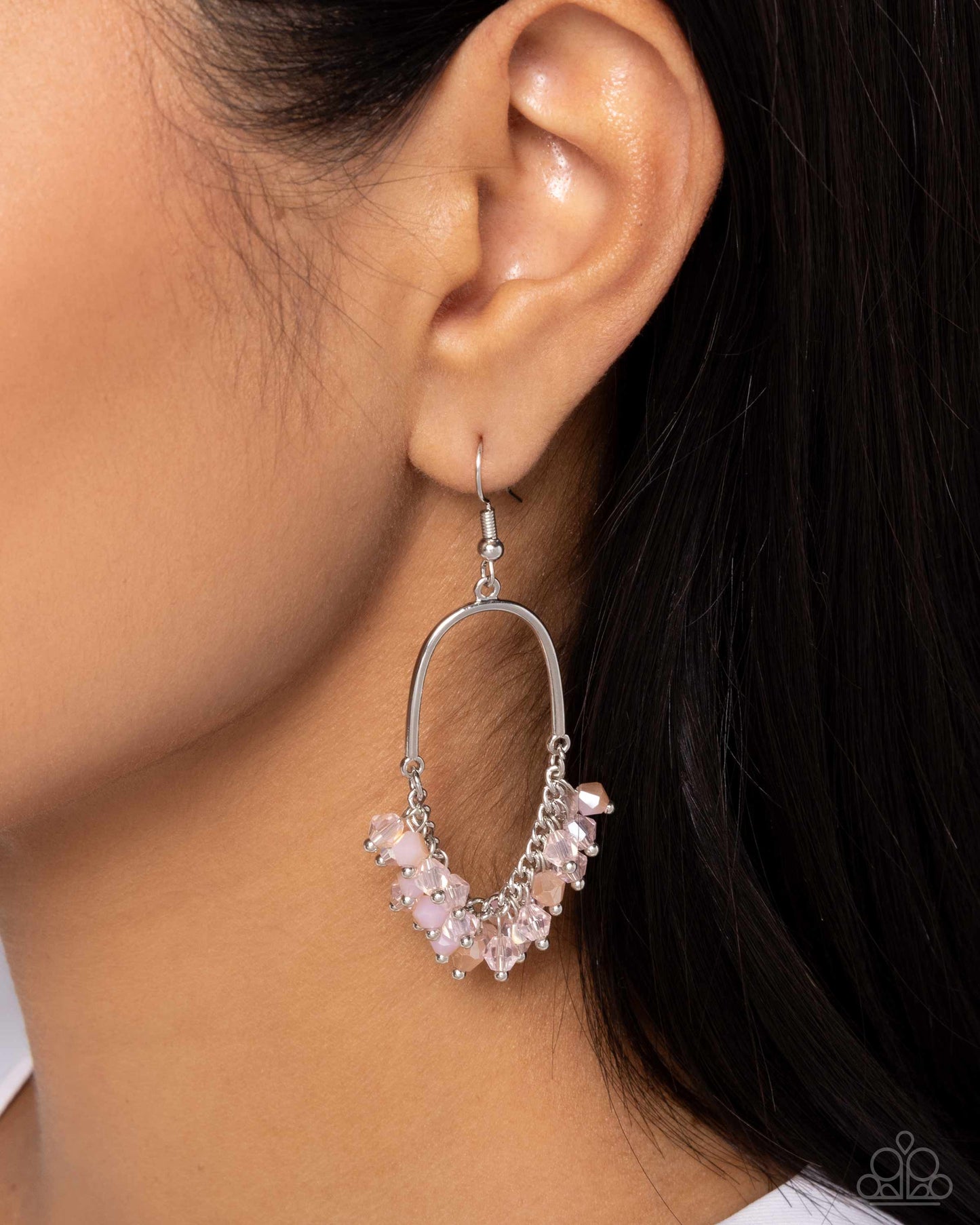 Chandelier Check - pink - Paparazzi earrings