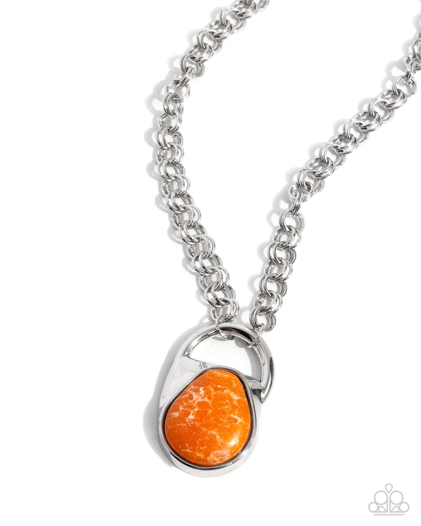 Change of Country - orange - Paparazzi necklace