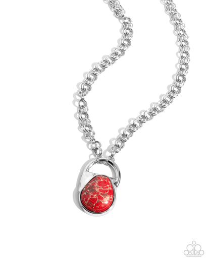 Change of Country - red - Paparazzi necklace