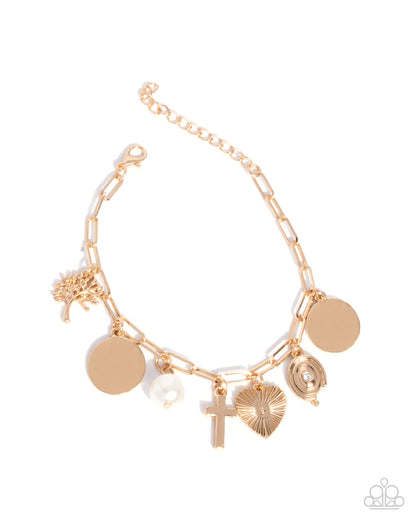 Charm Commitment - gold - Paparazzi bracelet