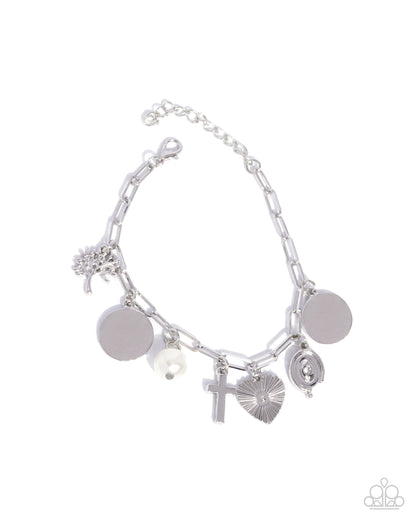 Charm Commitment - white - Paparazzi bracelet