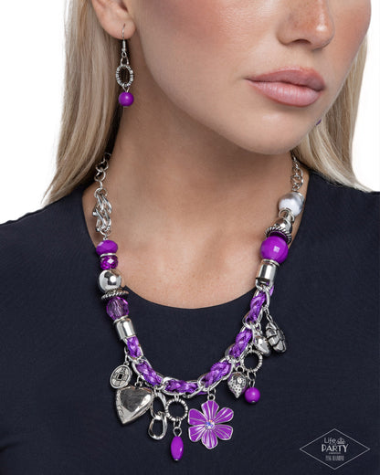 Charmed, I Am Sure - purple - Paparazzi necklace