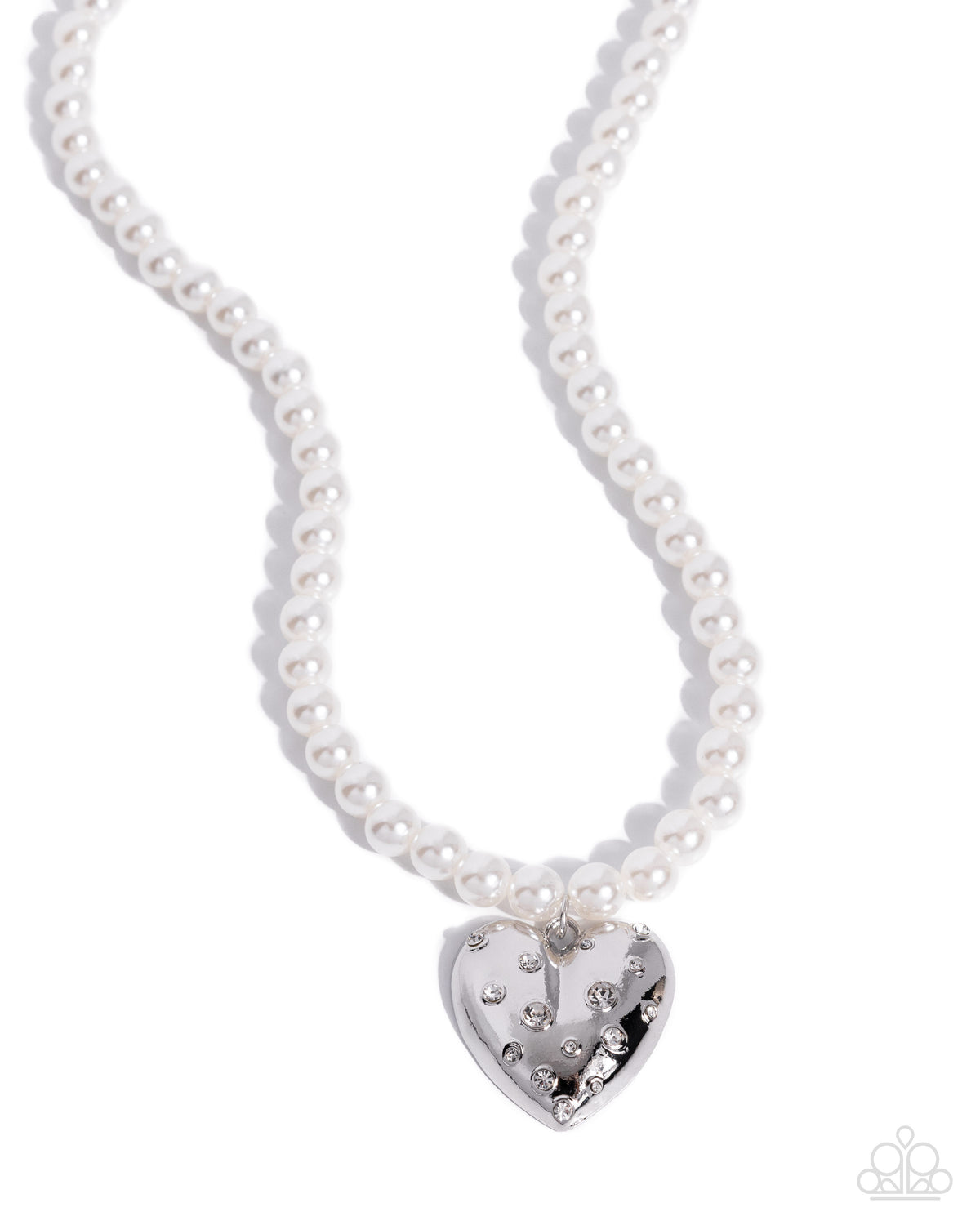 Charming Cadence - white - Paparazzi necklace