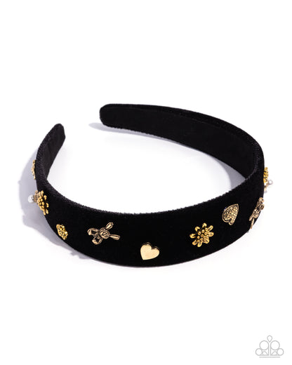 Charming Convocation - black - Paparazzi headband
