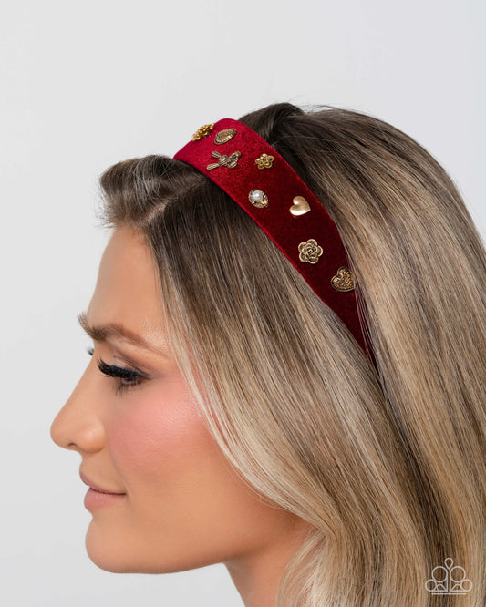 Charming Convocation - red - Paparazzi headband