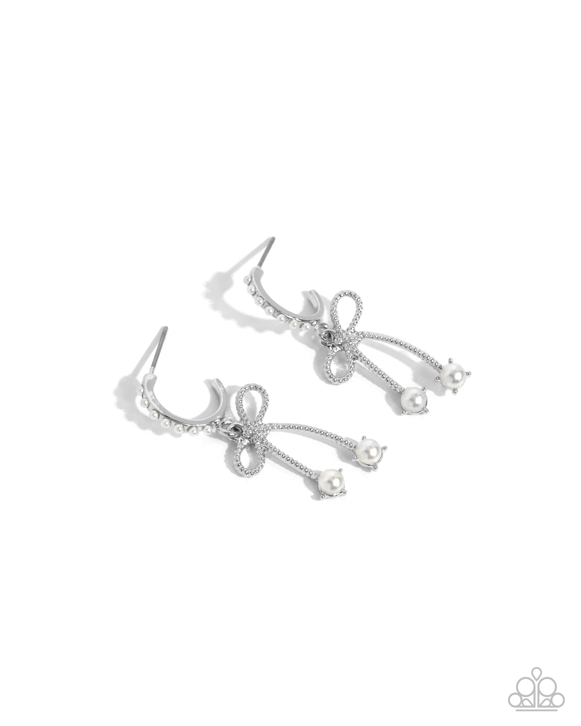 Charming Coquette - white - Paparazzi earrings