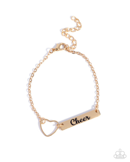 Cheer Craze - gold - Paparazzi bracelet