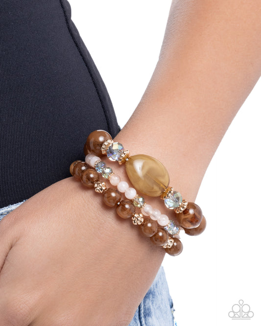 Cheerful Collection - brown - Paparazzi bracelet