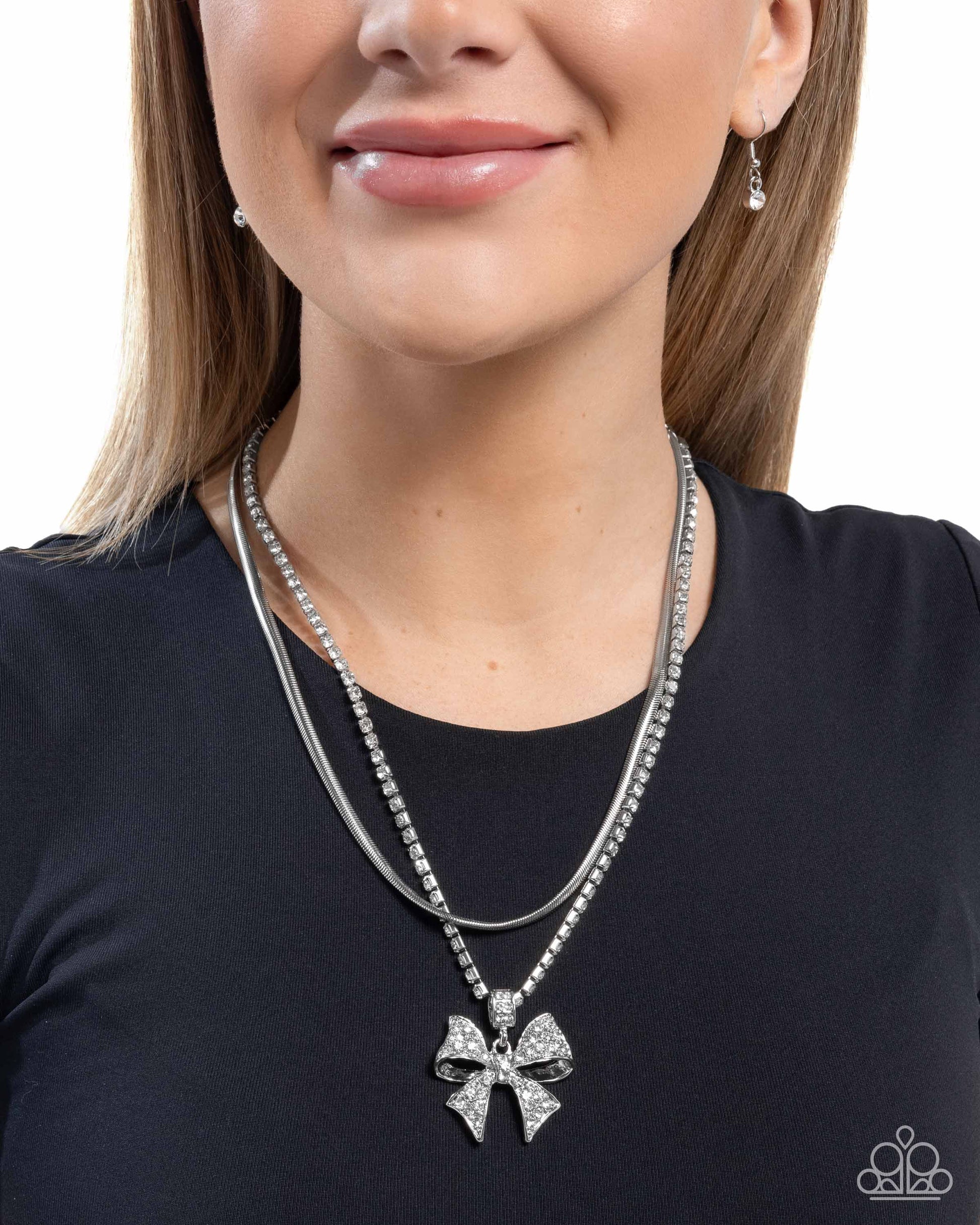 Cheerful Coquette - white - Paparazzi necklace