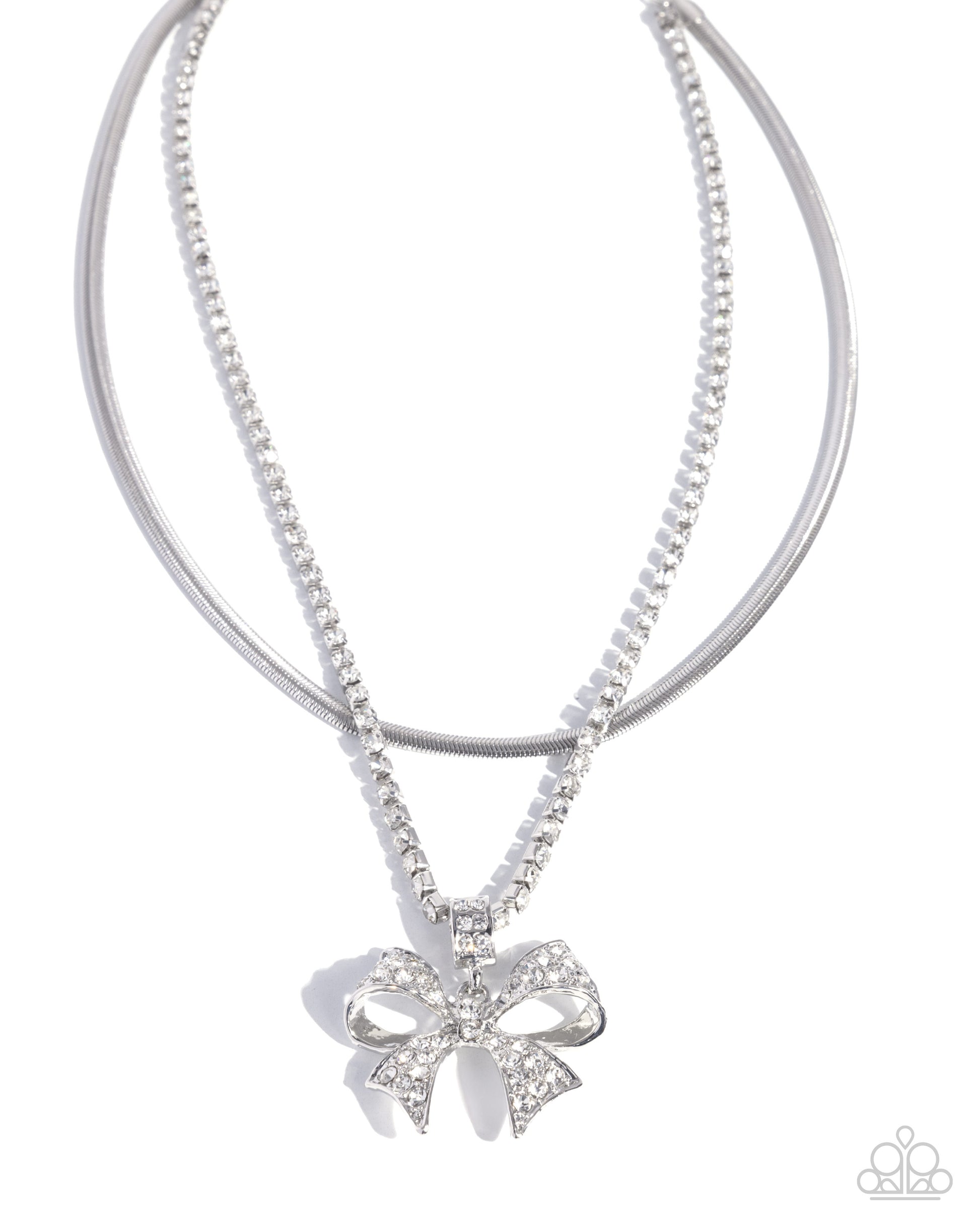Cheerful Coquette - white - Paparazzi necklace