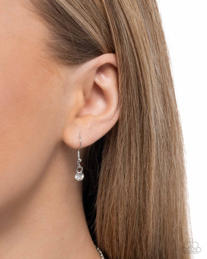 Cheerful Coquette - white - Paparazzi necklace