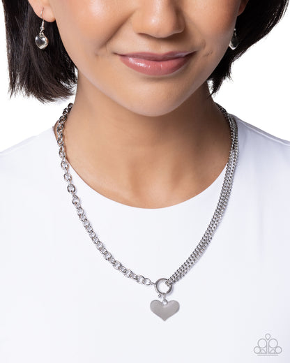 Cheerful Cupid - silver - Paparazzi necklace