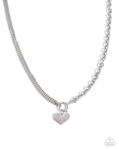 Cheerful Cupid - silver - Paparazzi necklace