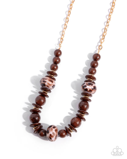 Cheetah Club - brown - Paparazzi necklace