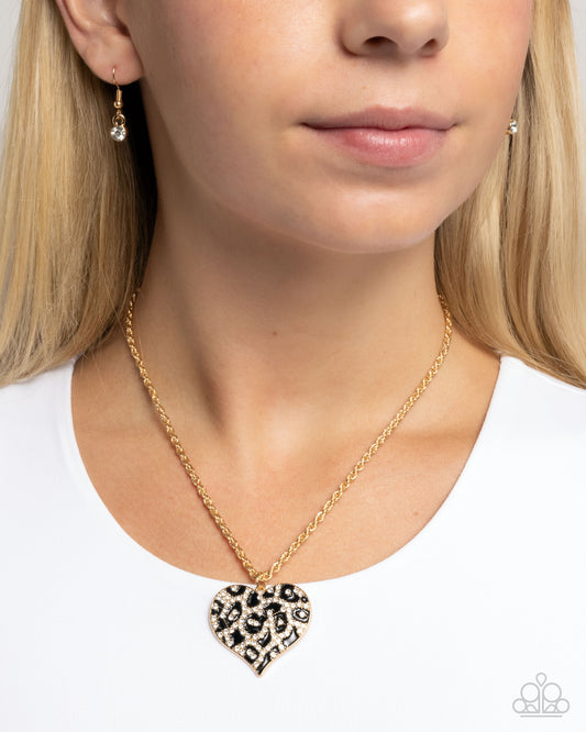 Cheetah Compound - gold - Paparazzi necklace