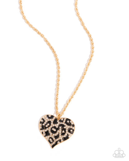 Cheetah Compound - gold - Paparazzi necklace