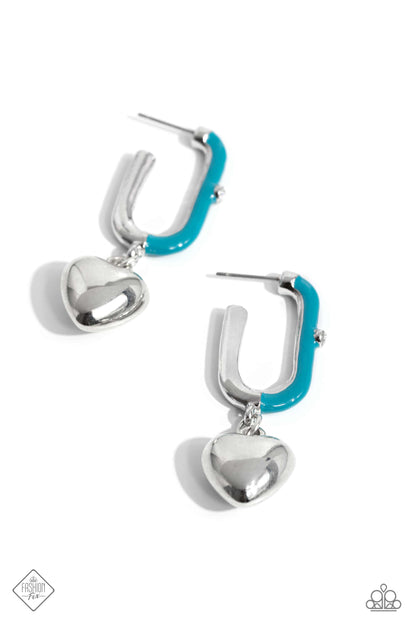 Cherishing Color - blue - Paparazzi earrings