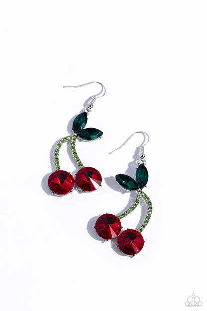 Cherry Cameo - red - Paparazzi earrings