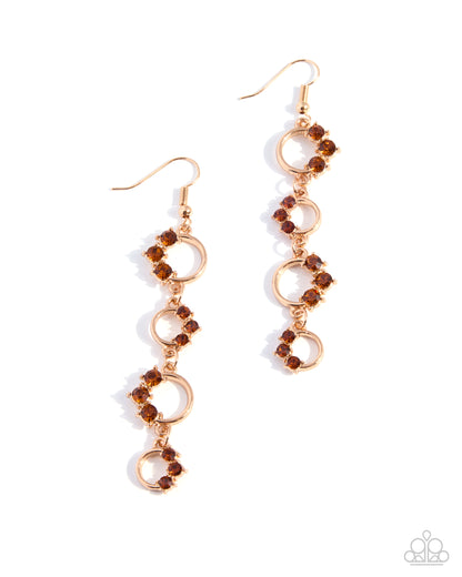 Chic Calling - brown - Paparazzi earrings