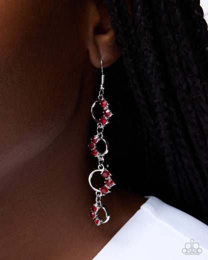 Chic Calling - red - Paparazzi earrings