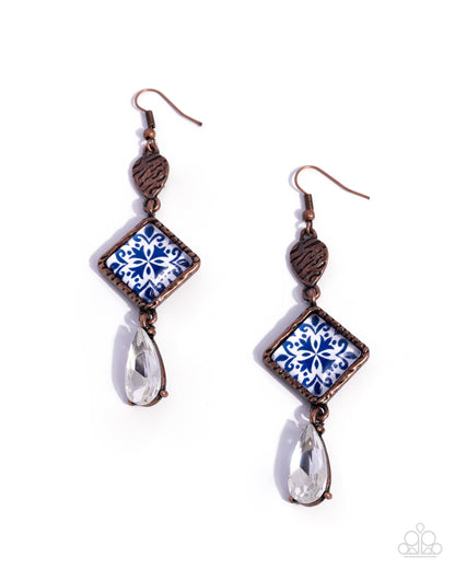 Chic Conviction - copper - Paparazzi earrings