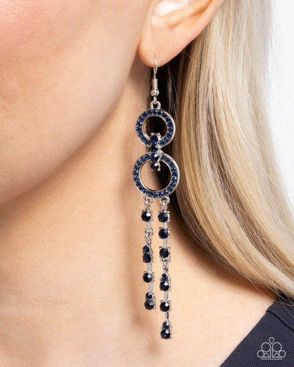 Chic Crowd - blue - Paparazzi earrings