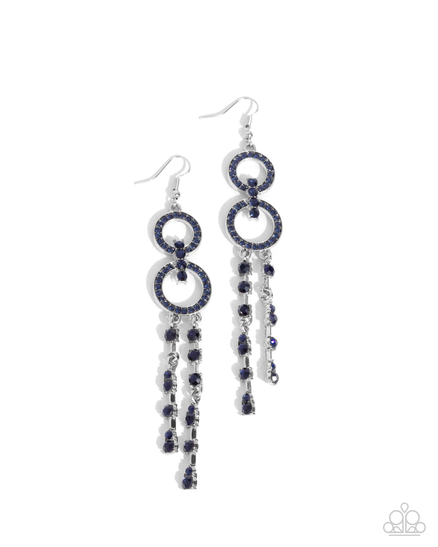 Chic Crowd - blue - Paparazzi earrings