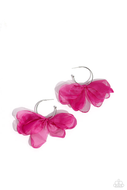Chiffon Class - pink - Paparazzi earrings