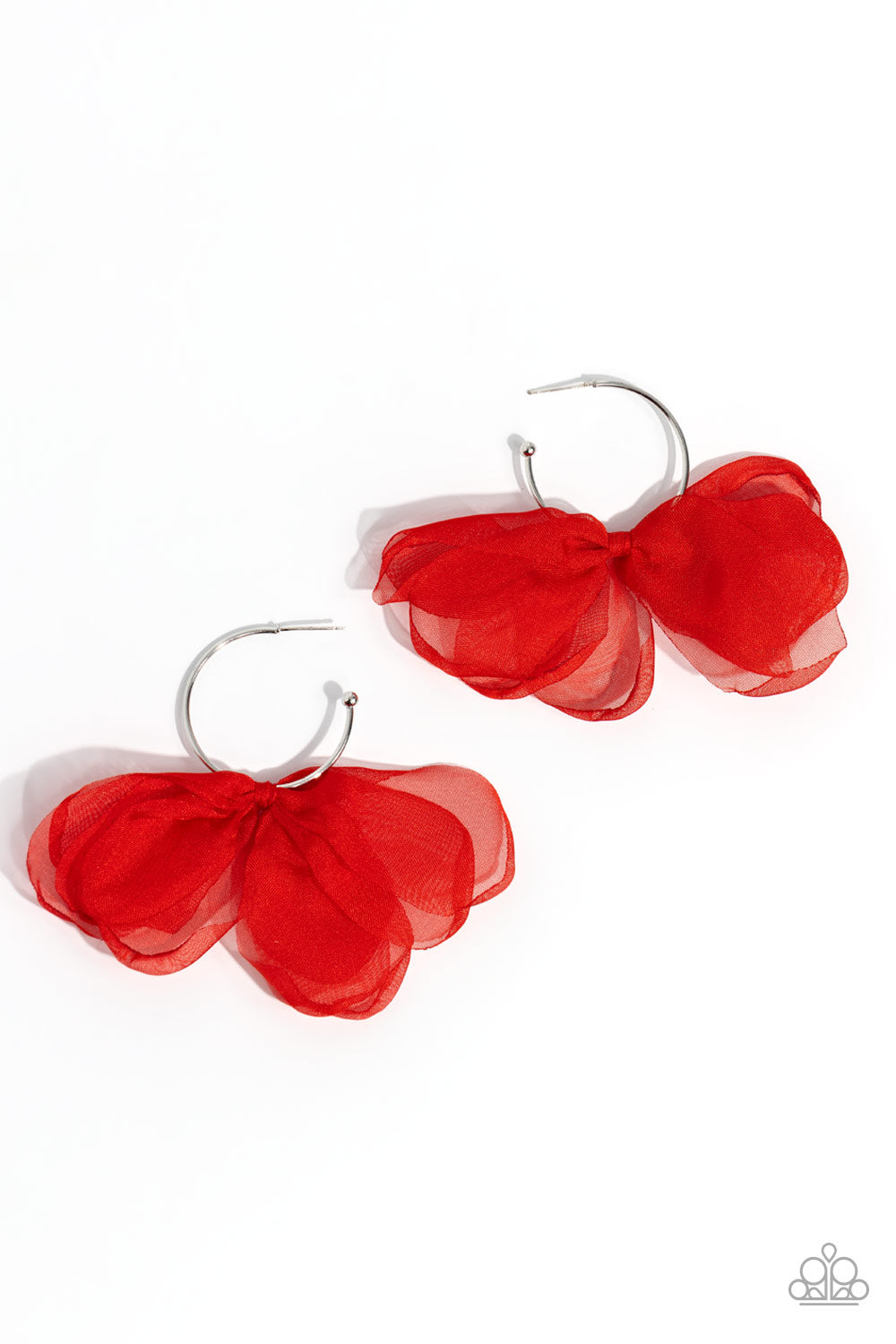Chiffon Class - red - Paparazzi earrings