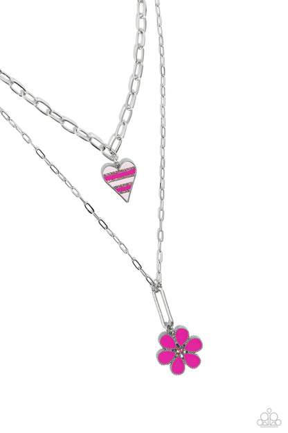 Childhood Charms - pink - Paparazzi necklace