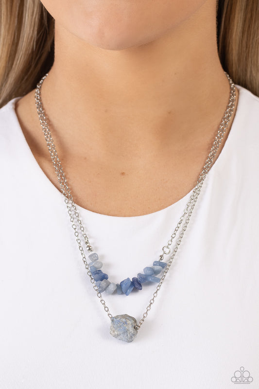 Chiseled Caliber - blue - Paparazzi necklace