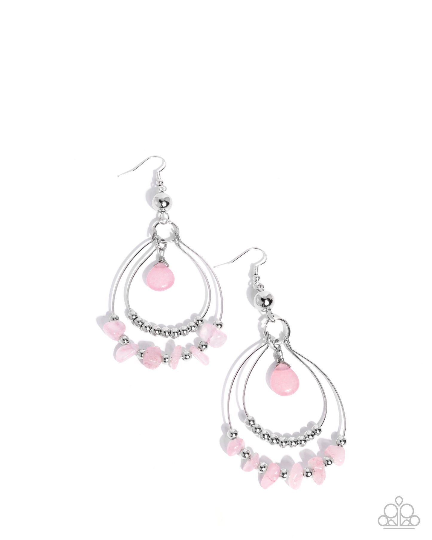 Chiseled Cascade - pink - Paparazzi earrings