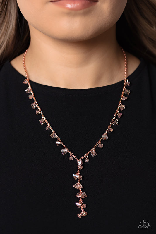 Chiseled Catwalk - copper - Paparazzi necklace