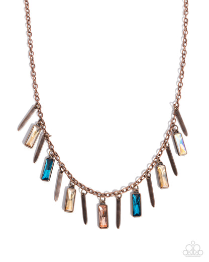 Chiseled Change - copper - Paparazzi necklace
