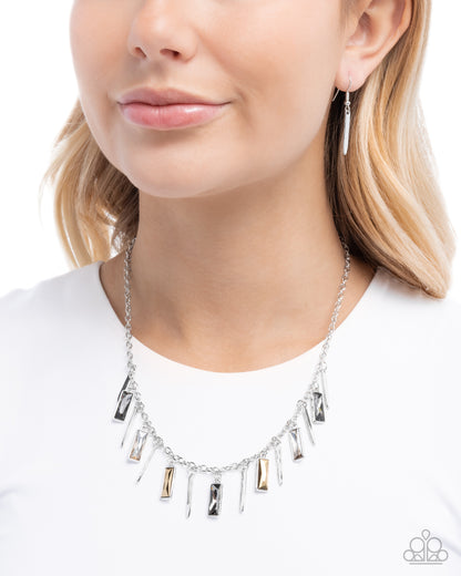 Chiseled Change - silver - Paparazzi necklace