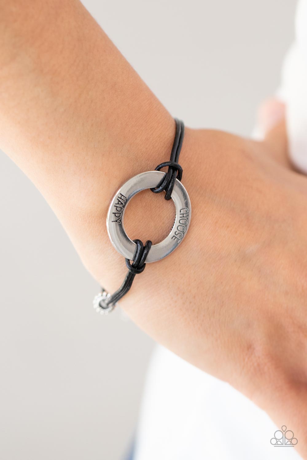Choose Happy - black - Paparazzi bracelet