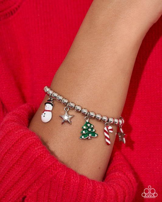 Christmas Morning Feeling - silver - Paparazzi bracelet