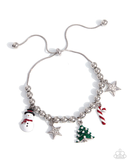 Christmas Morning Feeling - silver - Paparazzi bracelet