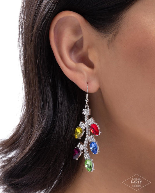 Christmas Lights - multi - Paparazzi earrings