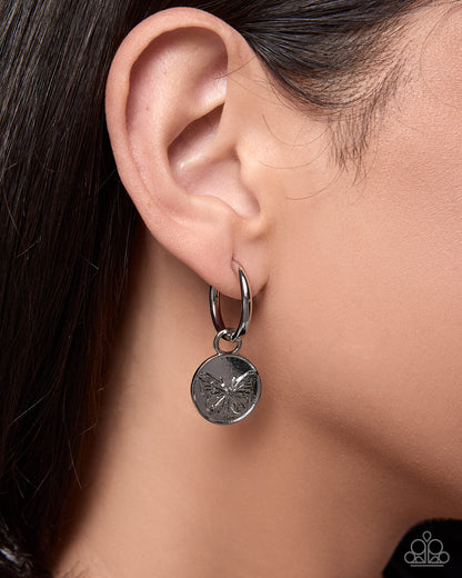 Chrysalis Change - silver - Paparazzi earring charms