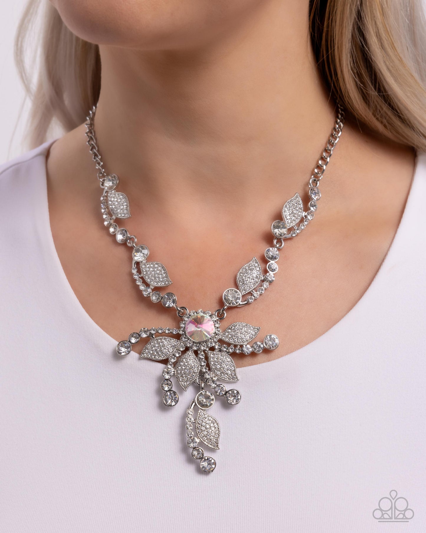 Cinematic Chic - white - Paparazzi necklace