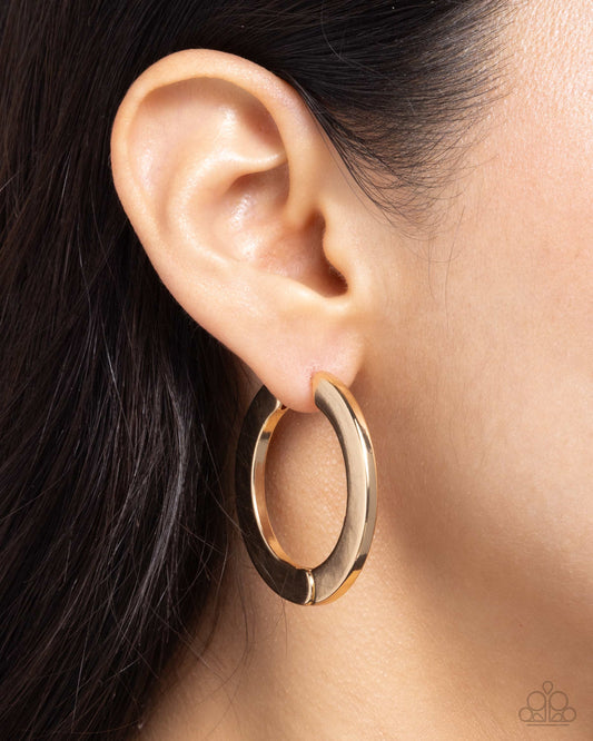 Circling Chariot - gold - Paparazzi earrings