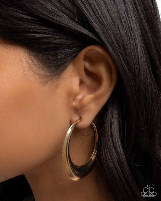Circular Circumstance - gold - Paparazzi earrings