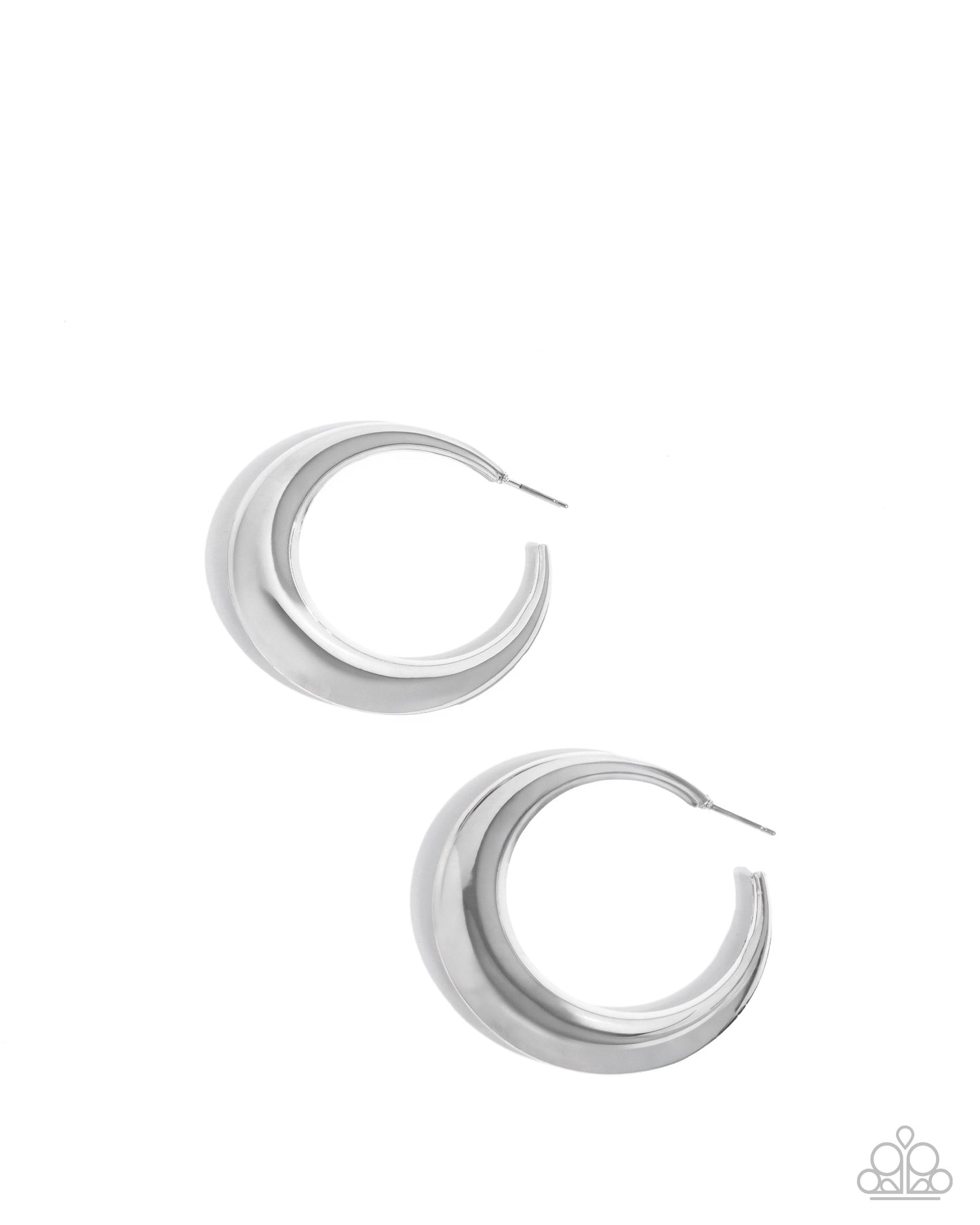 Circular Circumstance - silver - Paparazzi earrings