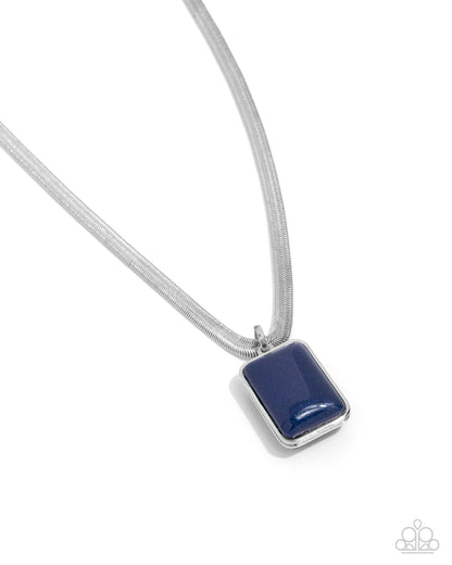 Clandestine Color - blue - Paparazzi necklace