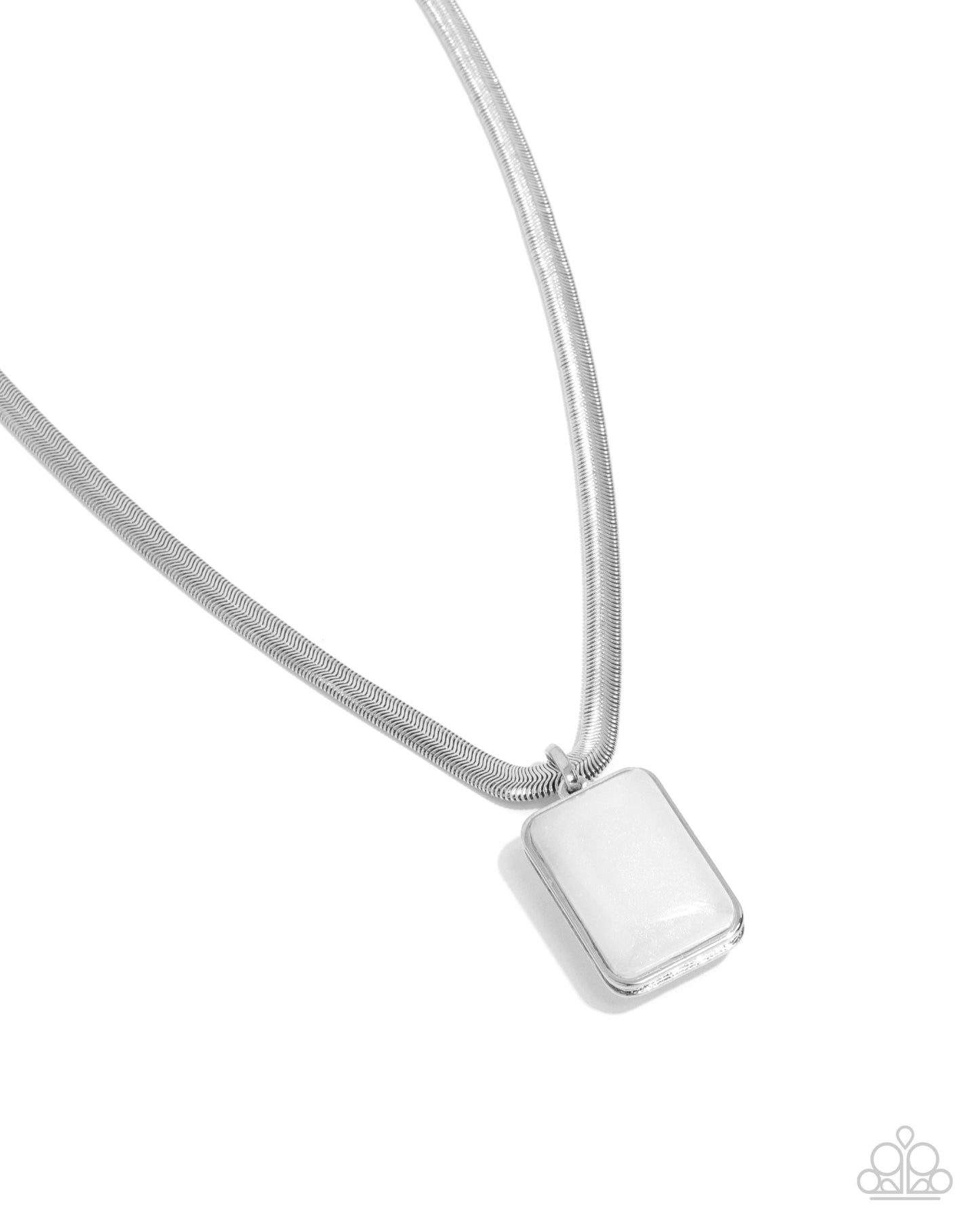 Clandestine Color - white - Paparazzi necklace